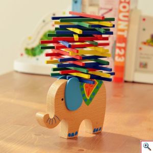 Ξύλινο παιχνίδι ισορροπίας Ελέφαντας - Balance Beam 