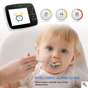 Baby Monitor 3.5″ LCD με Αισθητήρα IR, Θερμοκρασίας, Νυχτερινή Λήψη & Ενδοεπικοινωνία SM-35