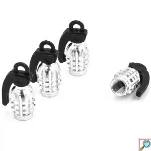 Σετ Βαλβίδες Πίεσης Ελαστικών σε Σχήμα Χειροβομβίδας 4τμχ.