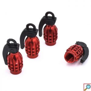 Σετ Βαλβίδες Πίεσης Ελαστικών σε Σχήμα Χειροβομβίδας 4τμχ.