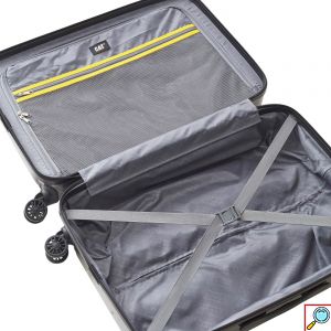 Σετ 3 Heavy Duty Βαλίτσες Βαρέως Τύπου 50-60-70cm με Κλειδαριά NESTED CAT-D CAT® 84041 με Βαλίτσα Καμπίνας Caterpillar - Brushed Steel 83