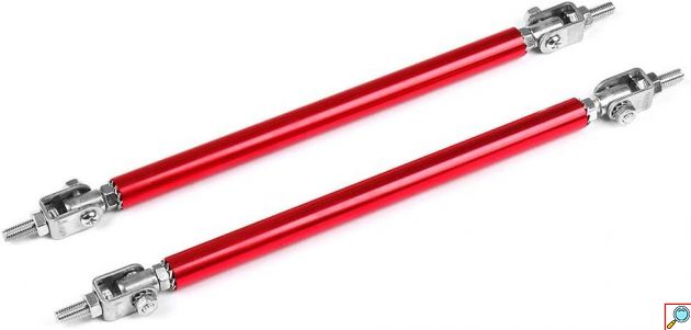 Μπαράκια Στήριξης 13cm με Σπείρωμα για Διακοσμητικό Spoiler 2τμχ Κόκκινα