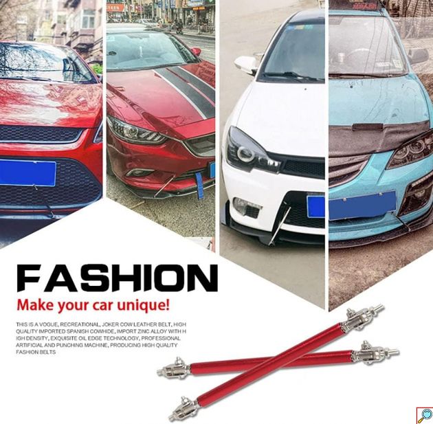 Μπαράκια Στήριξης 13cm με Σπείρωμα για Διακοσμητικό Spoiler 2τμχ Κόκκινα