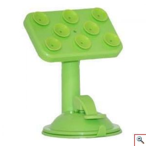 Βάση Αυτοκινήτου Universal με Βεντούζες για GPS Συσκευές και Κινητά Τηλέφωνα με Αντιολισθητική Επιφάνεια - Πράσινο