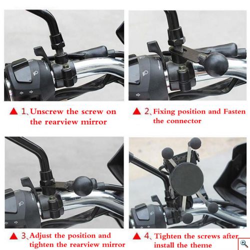 Μεταλλική Βάση Φορτιστής USB Κινητού Δαγκάνα με Spider Grip για Μηχανή & Ποδήλατο