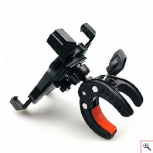 Βάση Στήριξης Κινητού Universal για Τιμόνι Μηχανής & Ποδήλατου, Χρώμα Μαύρο με Χρυσό, SH-3099, OEM