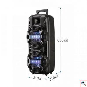 Φορητό Ηχείο Bluetooth Karaoke Party – Subwoofer 2000W με Μικρόφωνο, Τηλεχειρισμό & Διακοσμητικό Φωτισμό LED Andowl Q-T53 – Μαύρο