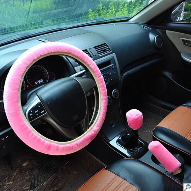 Universal Βελούδινο - Γούνινο Κάλυμμα Τιμονιού 38cm - Maxeed