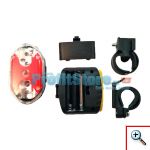 Σετ Ποδηλάτου Φακός Υψηλής Φωτεινότητας LED 200 LM + Πίσω Φως 5x Led