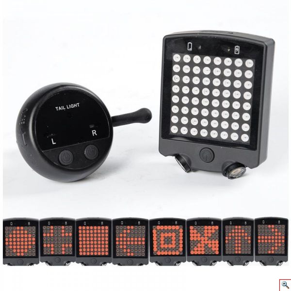 Επαναφορτιζόμενο Ασύρματο Φως Ποδηλάτου με Φλας, LED & LASER - Wireless Lead Bike Bicycle Turn Light - Bike Signal 