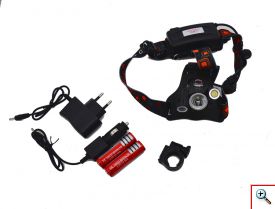 Τριπλός Φακός Κεφαλής-Ποδηλάτου 180° 800LΜ Υψηλής Φωτεινότητας CREE T6 LED