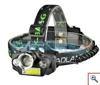 Επαναφορτιζόμενος Φακός Κεφαλής με 2xQ5 Led + 1 x Cob X-BALOG BL-T47