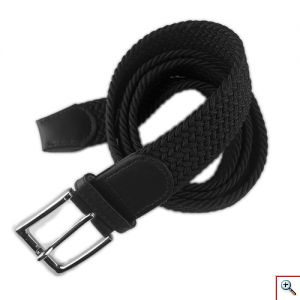 Πλεκτή Ελαστική Ανδρική Ζώνη Μαύρη