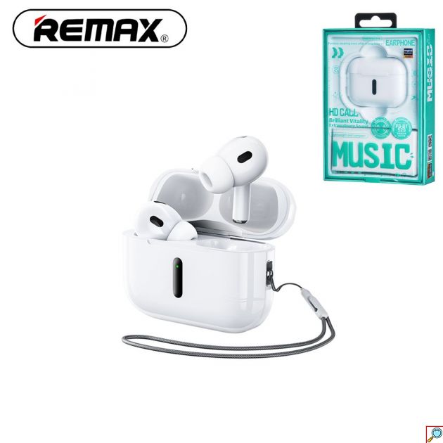 Bluetooth Ακουστικά in-Ear με Noise Cancellation και Θήκη Φόρτισης - Remax Earbud Bluetooth Handsfree Λευκό