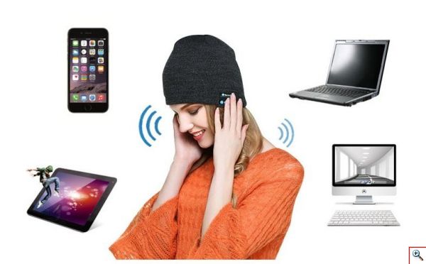 Σκούφος με Bluetooth Ενσωματωμένα Ακουστικά & Μικρόφωνο - Beanie Hat Wireless Music 