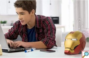 Ασύρματο Ηχείο Bluetooth 5W και Βάση Κινητού Iron Man Κόκκινο-Χρυσαφί