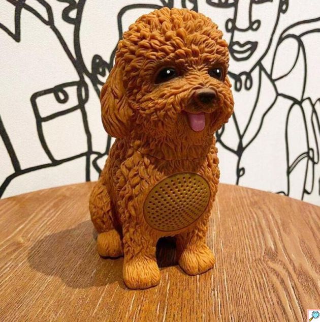 Bluetooth Ηχείο - Σκυλάκι Poodle με Ραδιόφωνο & 4 Ώρες Μπαταρία - Καφέ