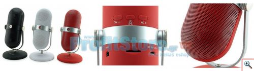 Retro Microphone Style Bluetooth Multimedia Speaker, MP3 Player, Hands Free Kit