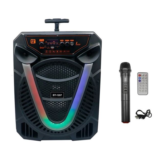 Bluetooth Σύστημα Καραόκε με Ηχείο 30W, Ασύρματο Μικρόφωνο - USB,SD Player & LED Φωτισμό