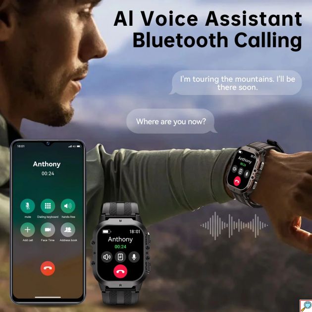 Bluetooth Smartwatch - Αδιάβροχο Ρολόι με Έγχρωμη Οθόνης Αφής Οξύμετρο Βηματομετρητή Θερμιδομετρητή Πιεσόμετρο Παρακολούθηση Ύπνου - Oukitel Πορτοκαλί BT20