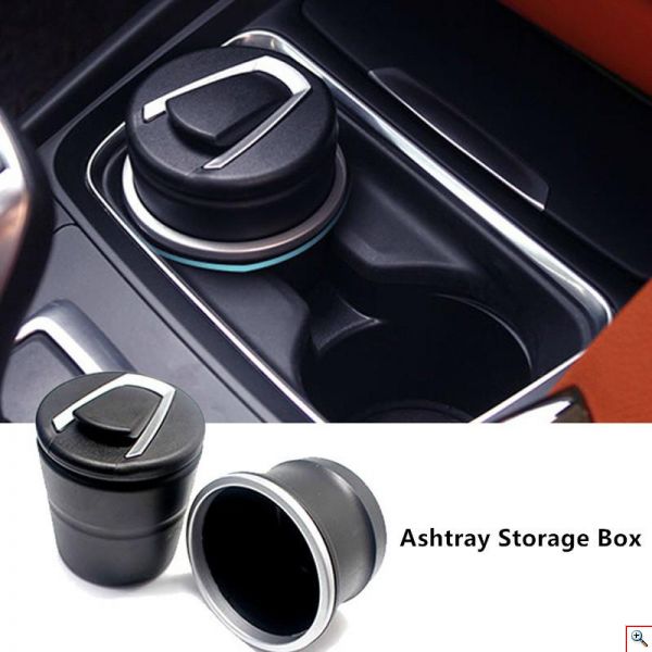 Τασάκι - Ποτηροθήκη Αυτοκινήτου με Φωτάκι - LED 2 in 1 Car Ashtray