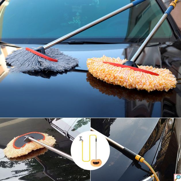 Βούρτσα - Σφουγγαρίστρα Πλυσίματος Οχημάτων με Ενσωματωμένο Λάστιχο 9.5m & Σύνδεσμο 1/2'' 