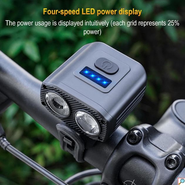 Μπροστινό Φως Ποδηλάτου LED - Μαύρο