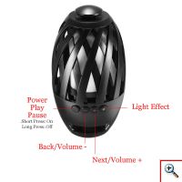 Mini HiFi Bluetooth Multimedia Speaker, MP3 Player, Φωτιστικό με Εφφέ Φλόγας Κεριού BTS-596