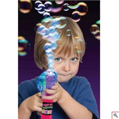 Όπλο για Πολύχρωμες Σαπουνόφουσκες με Φωτισμό LED - Flash Bubble Gun - Συσκευή Μπουρμπουλήθρες