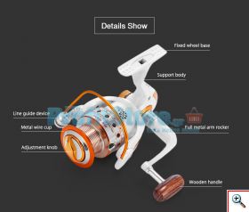 Μηχανισμός για Καλάμι Ψαρέματος με 13 Ρουλεμάν & Οδηγό Πετονιάς Yumoshi BX-7000