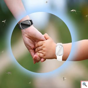 ByeMosquito Ηλεκτρονικό Εντομοαπωθητικό Αντικουνουπικό Βραχιόλι Υπέρηχων χωρίς Τοξικά για Βρέφη, Παιδιά & Ενήλικες με 3 Λειτουργίες mosquitoblock