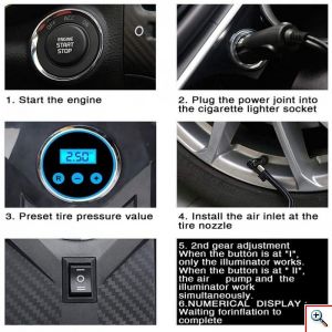 Carsun C1399 Κομπρεσέρ Τρόμπα Αέρος Αυτοκινήτου Αυτόματη