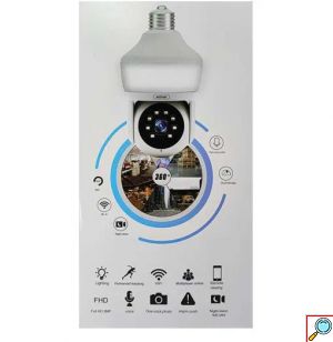 ANDOWL Smart Κάμερα Παρακολούθησης Wi-Fi 4K με Ηχείο σε Σχήμα Λάμπας Q-S600