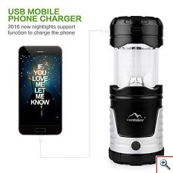 Ηλιακός Φακός με Led για Camping GSH 7099A 1W+16LED