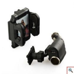 3 σε 1 Βάση Στήριξης Κινητού με Θύρα USB για Αναπτήρα Αυτοκινήτου - 3 in 1 CarKit