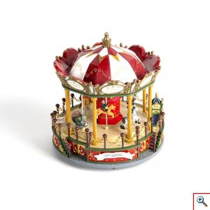 Χριστουγεννιάτικο Carousel LED Πολύχρωμο με Μουσική και Κίνηση 25cm