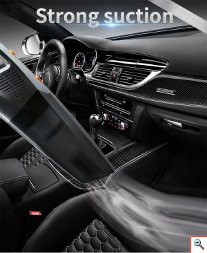 CaRsun Ηλεκτρικό Σκουπάκι Αυτοκινήτου Στερεών / Υγρών 100W C1398