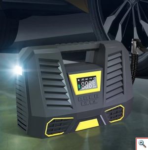 Carsun® Κομπρεσέρ Τρόμπα Αέρος Αυτοκινήτου με Αυτόματη Ρύθμιση Πίεσης & Φωτιζόμενη Οθόνη Υψηλής Ακρίβειας