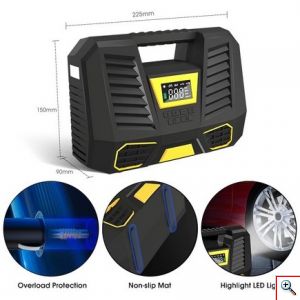 Carsun® Κομπρεσέρ Τρόμπα Αέρος Αυτοκινήτου με Αυτόματη Ρύθμιση Πίεσης & Φωτιζόμενη Οθόνη Υψηλής Ακρίβειας