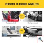 Carsun TURBO Ηλεκτρικό Σκουπάκι Στερεών, Τρόμπα Αέρος 12V με Επαναχρησιμοποιούμενο Φίλτρο, Φωτισμό LED & Οθόνη Ελέγχου Πίεσης - C1859-1