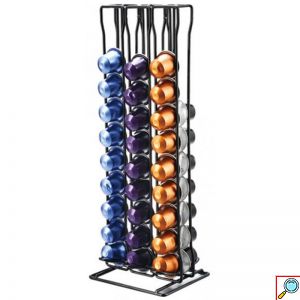 Μεταλλική Βάση για 60 Κάψουλες Καφέ Τύπου Nespresso 13.5x10.5x37cm