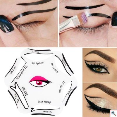 Eyeliner Stencil Kit για Εντυπωσιακό Μακιγιάζ Ματιών Smokey Και Cat Eyes Look