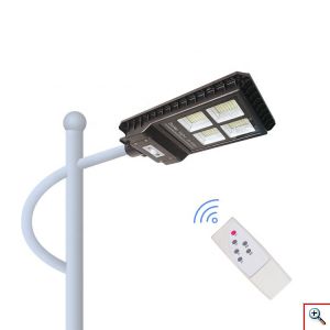 Αδιάβροχο Ηλιακό Μεγάλο Φωτιστικό Δρόμου 280 LED με Φωτοβολταϊκό Πάνελ Ανιχνευτή κίνησης, Αισθητήρα Φωτός και Τηλεκοντρόλ