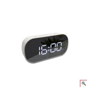 Ψηφιακό Ρολόι / Ξυπνητήρι Καθρέπτης με LED Οθόνη, Επιτραπέζιο - Digital Led Mirror Clock - Μαύρο - Πράσινο DT-6506