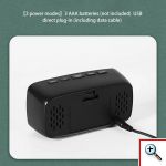 Ψηφιακό Ρολόι / Ξυπνητήρι με LED Οθόνη & Λευκά Ψηφία, Επιτραπέζιο Μαύρο GH-0711L