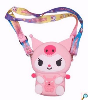 Παιδικό Τρισδιάστατο Τσαντάκι με Φερμουάρ και Λουράκι Kitty 20x16x4cm σε Διάφορα Χρώματα