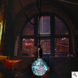 Κρεμαστός LED Λαμπτήρας με Αντάπτορα - Led Big Christmas Lamp - RGB , Blue, White, Rose, Warm