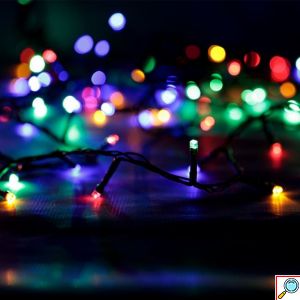 Χριστουγεννιάτικα Ηλιακά Λαμπάκια 500 LED – 25m Πολύχρωμα Φωτάκια Εξωτερικού Χώρου