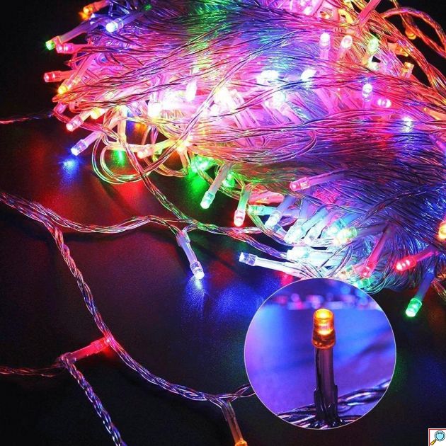 Χριστουγεννιάτικα Ηλιακά Λαμπάκια 360 LED Πολύχρωμα 18m - Διακόσμηση Εσωτερικού & Εξωτερικού Χώρου