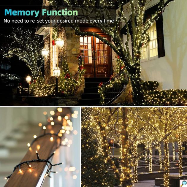 Χριστουγεννιάτικα Ηλιακά Λαμπάκια 700 LED Θερμού Λευκού Φωτισμού - 34.95 m, Αδιάβροχα IP44